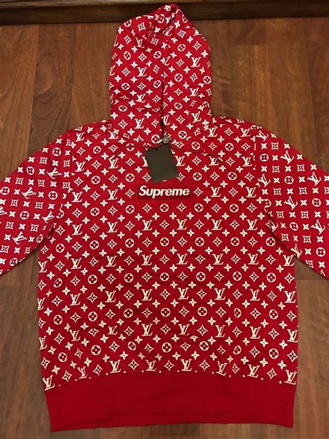 supreme and louis vuitton hoodie.